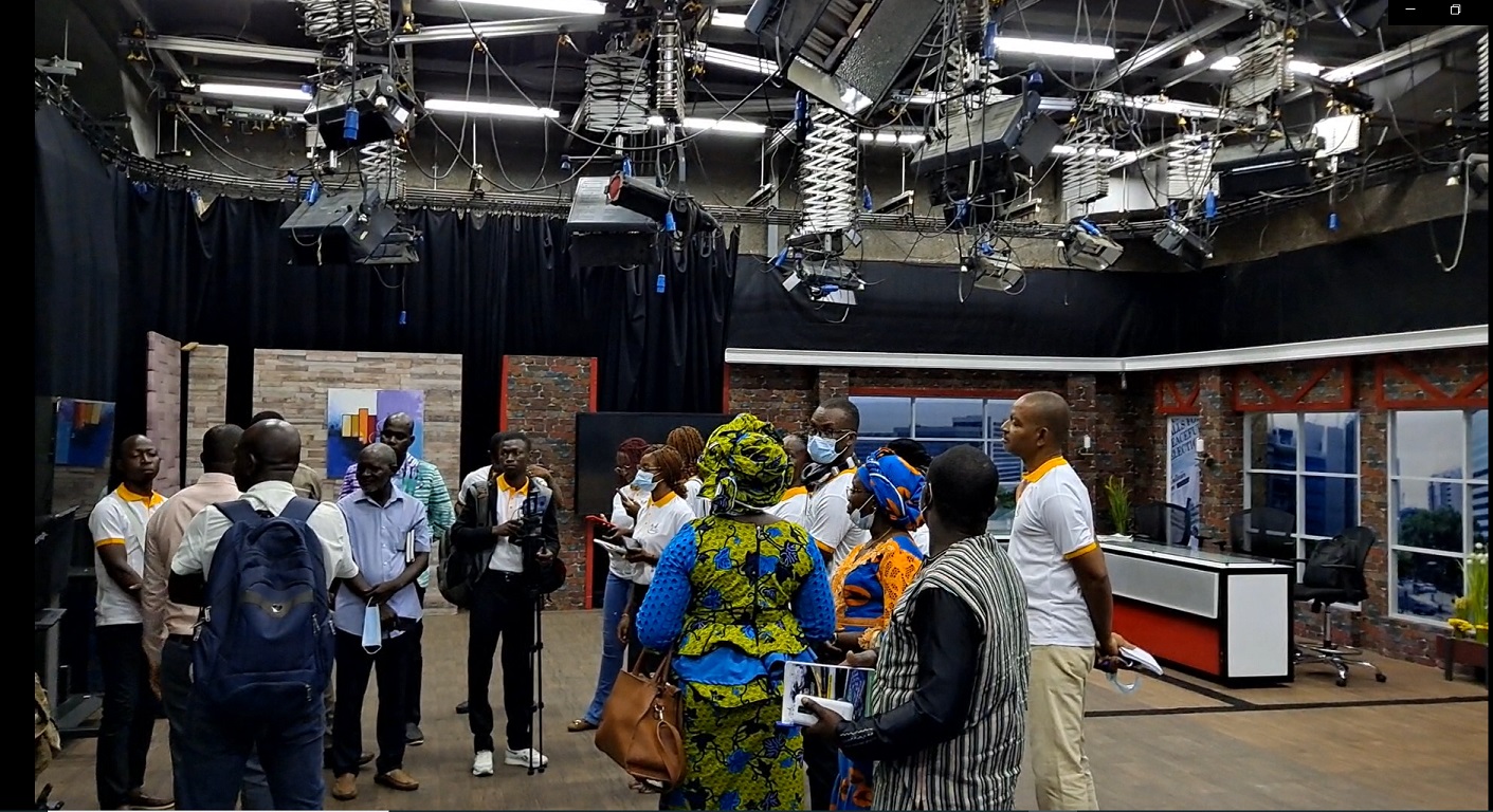 Les conseillers stagiaires de l’ISTIC découvrent  la Télévision Nationale du Ghana